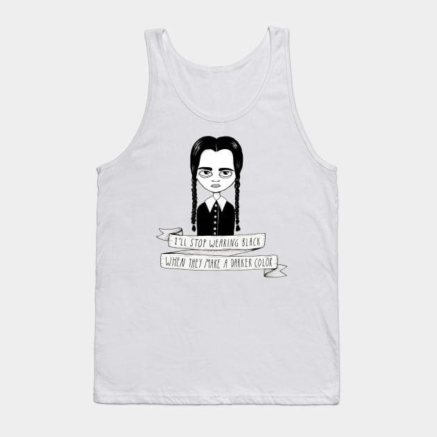 Wednesday Addams Tank Top by agrapedesign